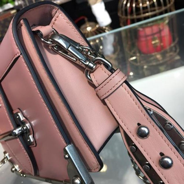 Prada Cahier 18cm Bag 1BH108 Smooth Calfskin Leather Spring/Summer 2018 Collection, Pink