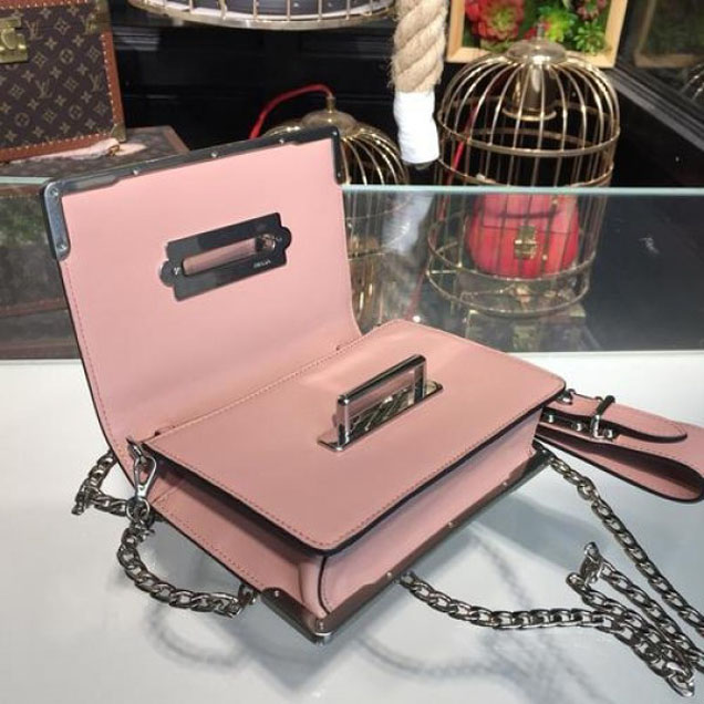 Prada Cahier 18cm Bag 1BH108 Smooth Calfskin Leather Spring/Summer 2018 Collection, Pink