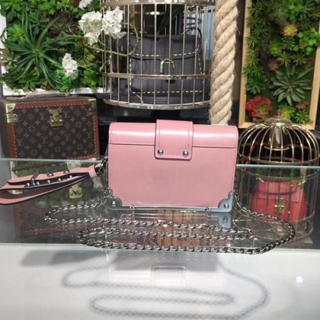 Prada Cahier 18cm Bag 1BH108 Smooth Calfskin Leather Spring/Summer 2018 Collection, Pink