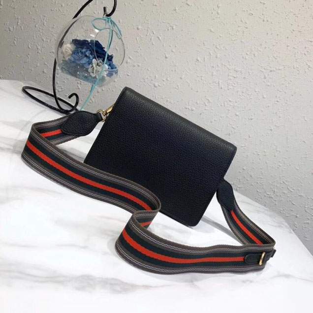 Prada Calf Leather Shoulder Bag 1BD102 Black 2018