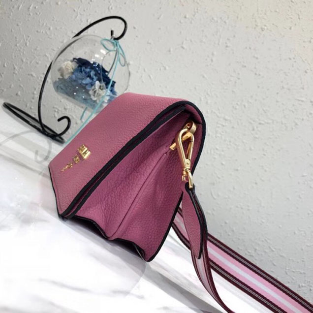 Prada Calf Leather Shoulder Bag 1BD102 Pink 2018