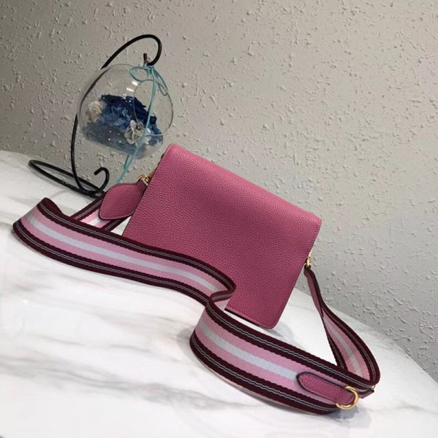 Prada Calf Leather Shoulder Bag 1BD102 Pink 2018