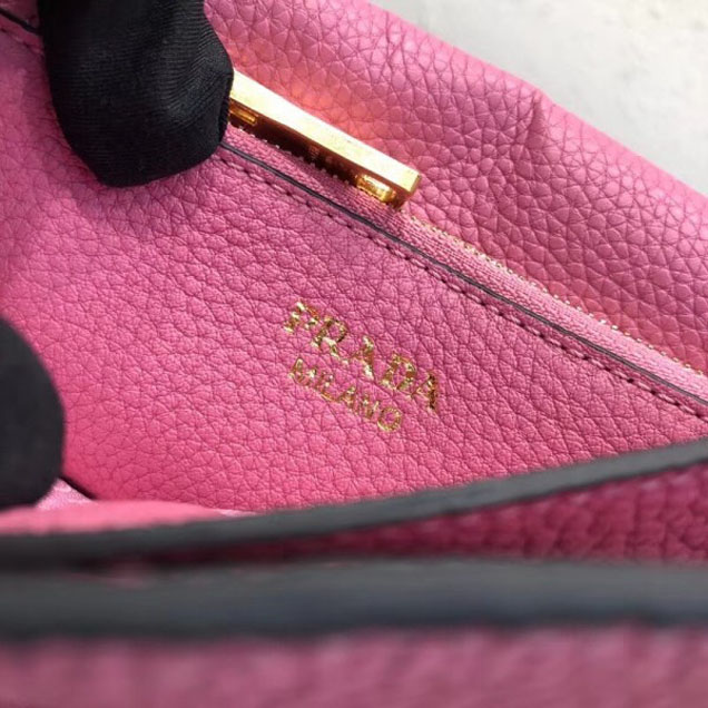 Prada Calf Leather Shoulder Bag 1BD102 Pink 2018