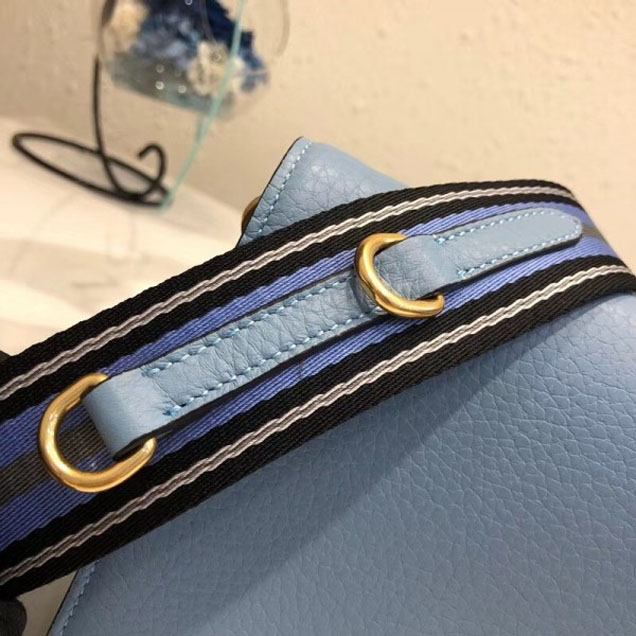 Prada Calf Leather Shoulder Bag 1BD102 Light Blue 2018