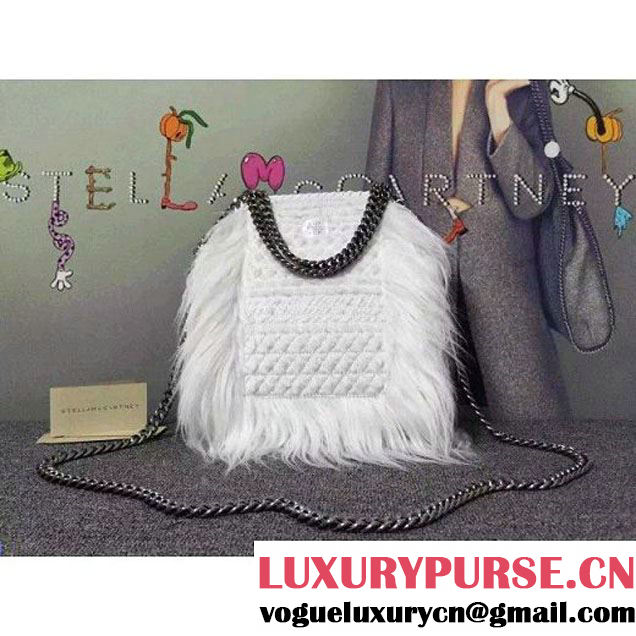 Stella McCartney Falabella Alter Fur Mini Tote White 2016 (WJ-120944 )