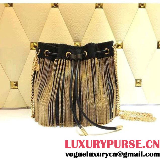 Stella McCartney Falabella Gold Chain Fringed Bucket Bag 2016 (WJ-6090648 )