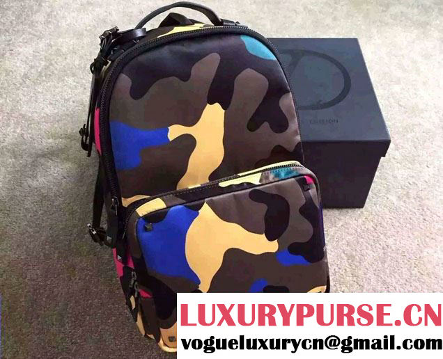 Valentino Psychedelic Camouflage Medium Backpack 2015