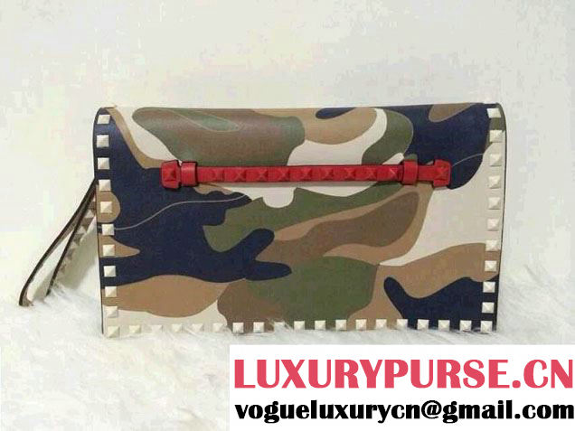 Valentino Rockstud Camouflage Clutch Bag 2014