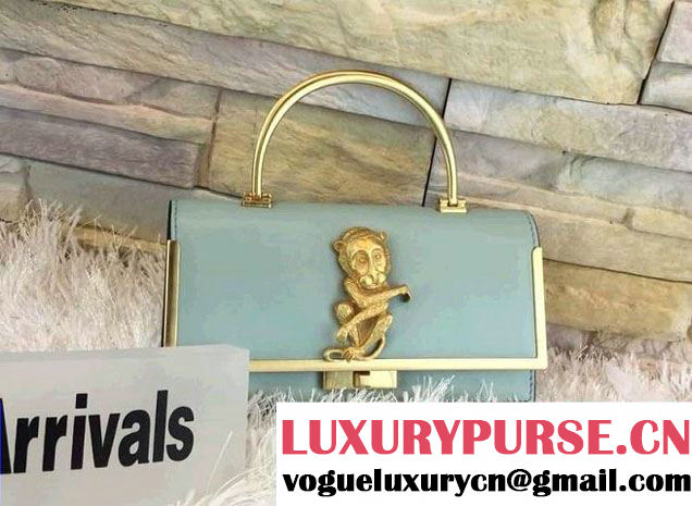 Valentino Monkey Buckle Clutch Bag Lake Blue Fall 2014