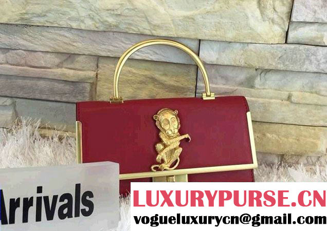 Valentino Monkey Buckle Clutch Bag Red Fall 2014