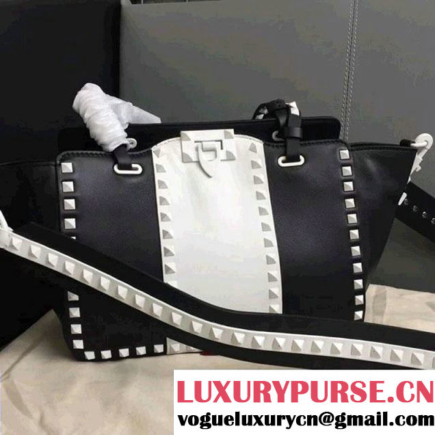 Valentino Free Rockstud Small Tote Black/White 2018 (JD-8011004 )