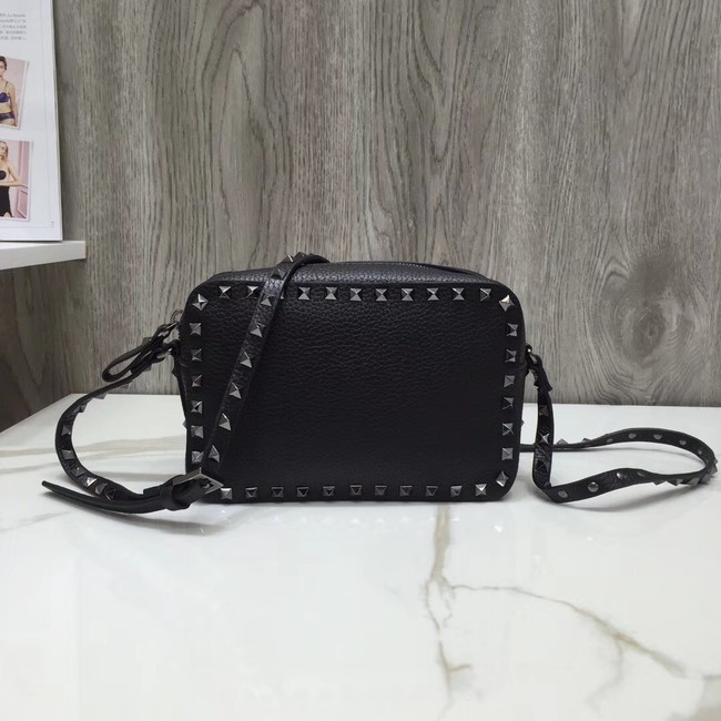 VALENTINO Rockstud leather cross-body bag 97410 black