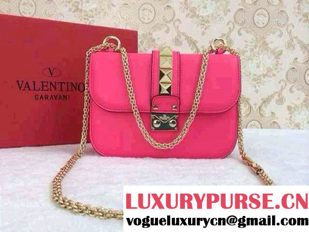 Valentino Rockstud Chain Shoulder Mini Bag Fushia