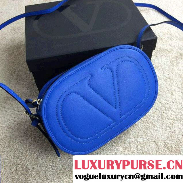 Valentino Cross Body V Logo-Go Shoulder Bag Blue 2015