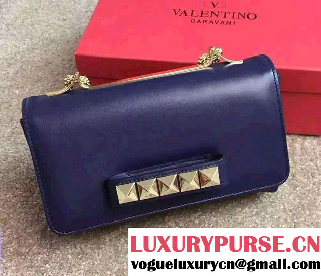 Valentino Va Va Voom Chain Shoulder Clutch Bag Royal Blue 2015