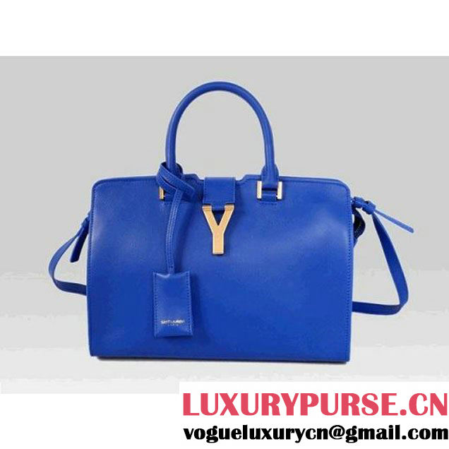 Saint Laurent Petit Cabas Y in Blue Leather (311210 BJ50J 1001 ) (311210 BJ50J 1001 )