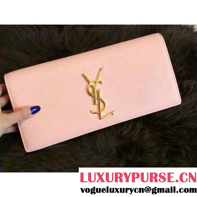 Saint Laurent caviar leather Classic Monogramme Clutch Bag pink (no chain) (ysl1236 ) (ysl1236 )