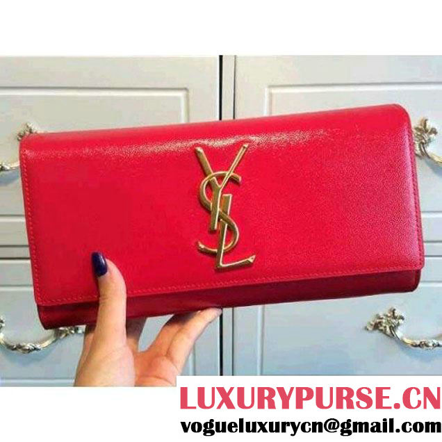 Saint Laurent caviar leather Classic Monogramme Clutch Bag red (no chain) (ysl1279 ) (ysl1279 )