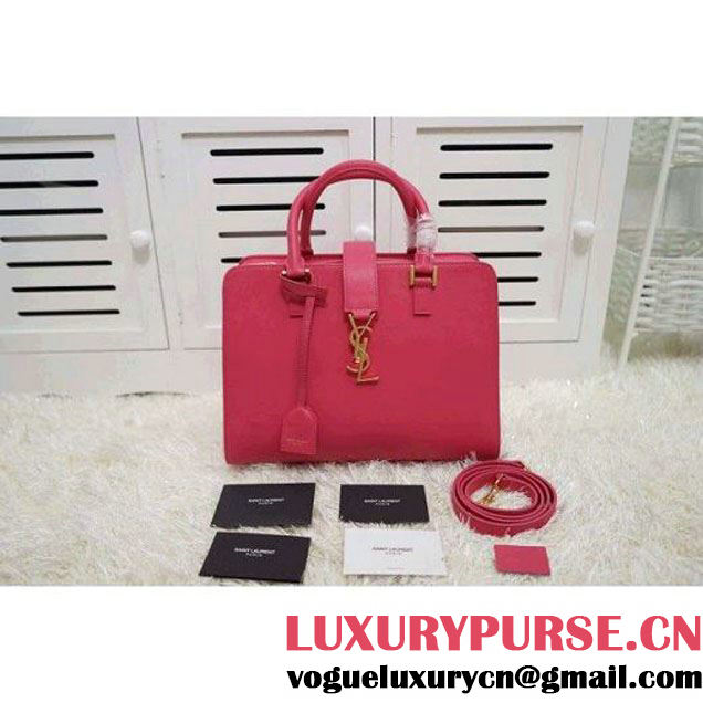 Saint Laurent Small Cabas Monogram Bag Rose Red (1c113-030723 )