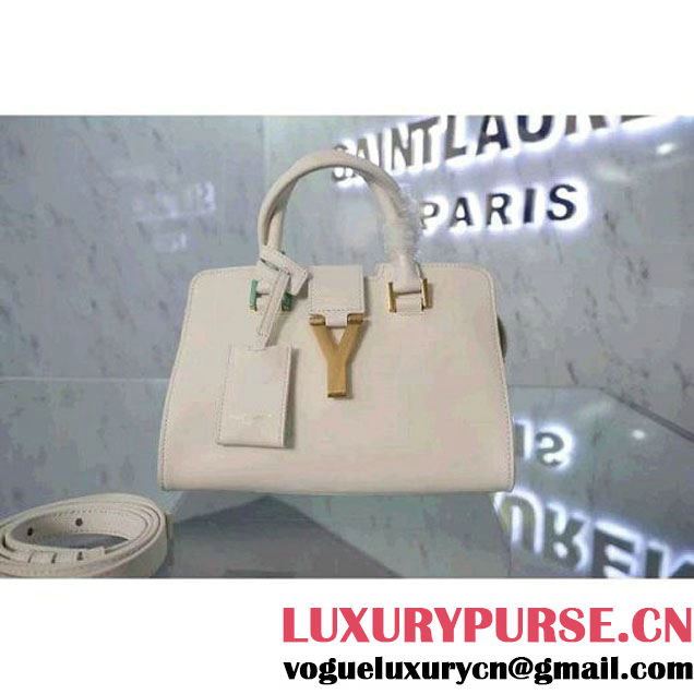 Saint Laurent Mini Monogram Cabas Bag In White (WMJ-063017 )