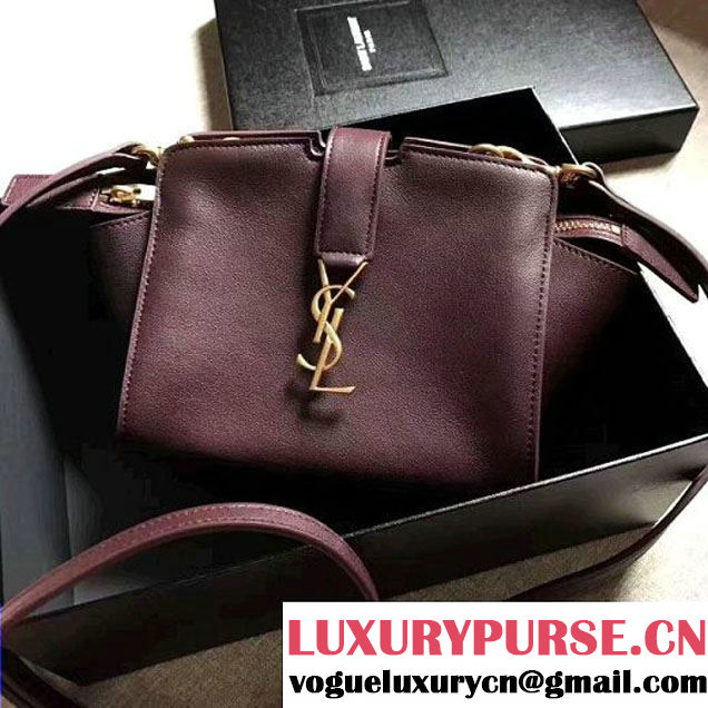 Saint Laurent 452322 Toy YSL Cabas Bag Burgundy 2017 (1a130-7041458 )