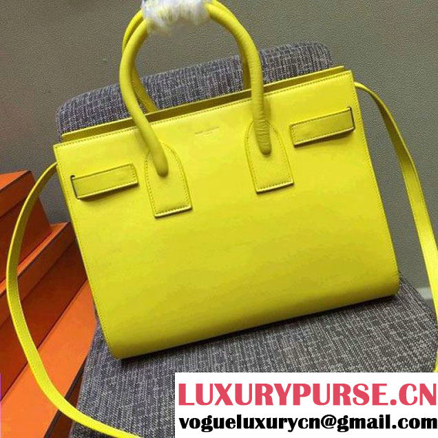 Saint Laurent Classic Small Sac De Jour Bag in Smooth Leather Yellow (1c113-030730 )