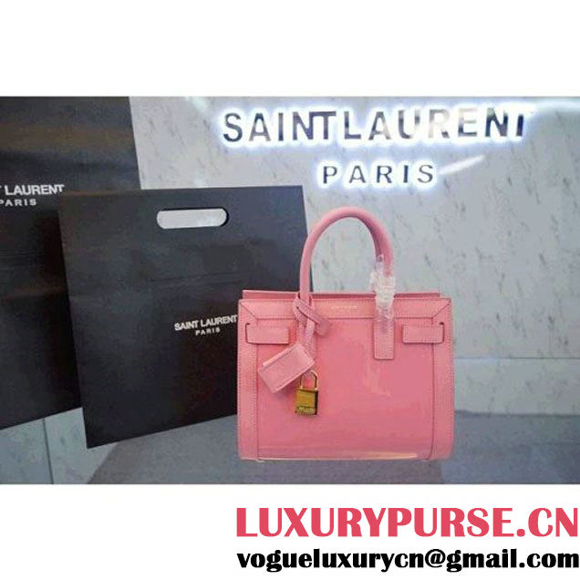 Saint Laurent Nanol SAC DE JOUR Bag in Pink Patent Leather (1c113-040806 )