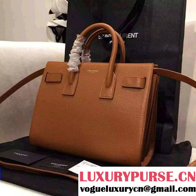 Saint Laurent Classic Baby Sac De Jour in Coffee Grained Leather (JD-051205 )