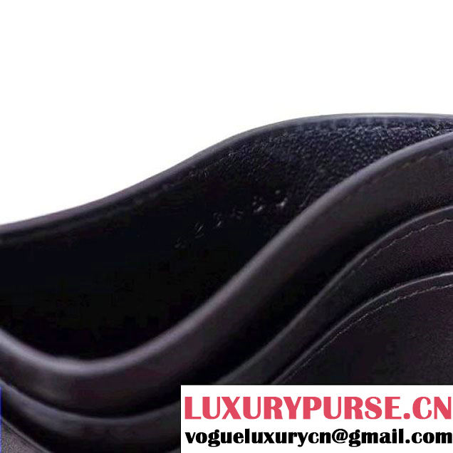 Saint Laurent YSL Credit Card Case In Calf Leather 414577 Black 2017 (1A069-7022217 )