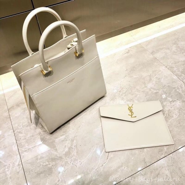 saint laurent up town small tote bag white