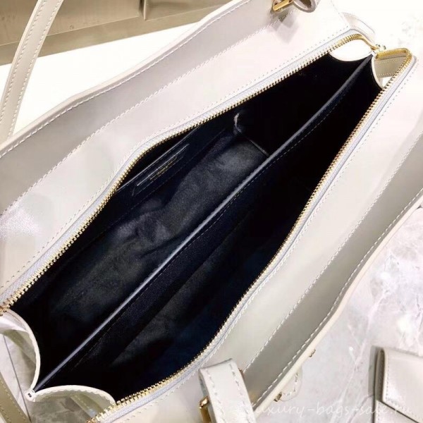 saint laurent up town medium tote bag white
