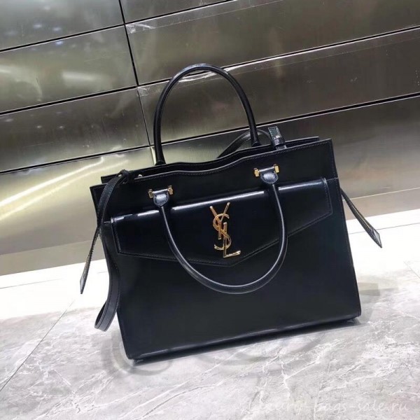saint laurent up town medium tote bag black