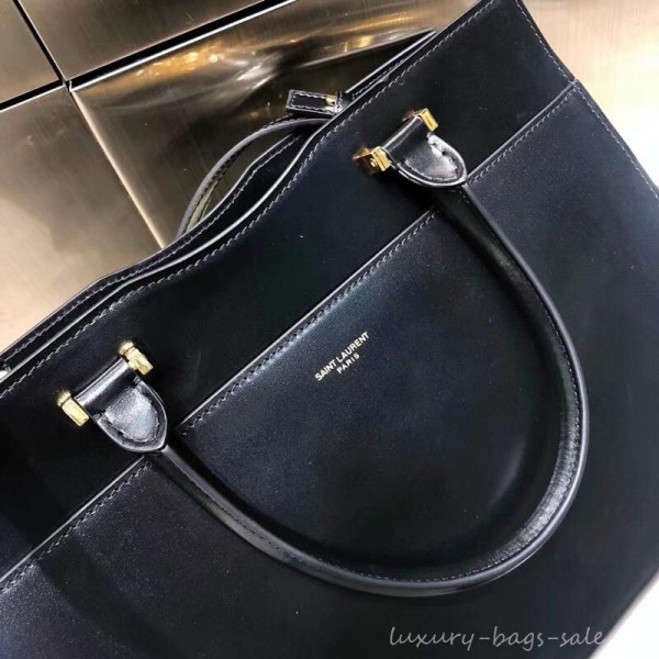 saint laurent up town medium tote bag black