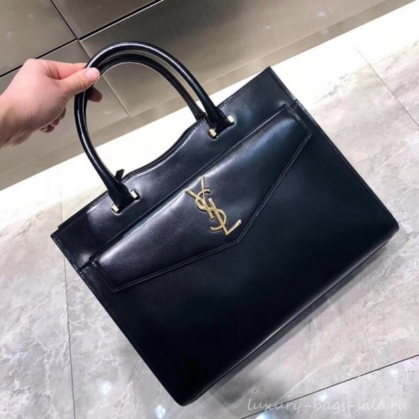 saint laurent up town medium tote bag black