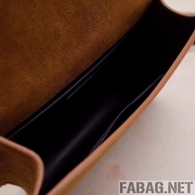 Saint Laurent Spontini Small Satchel in Suede Leather Brown 2018 (2A043-8101131 )