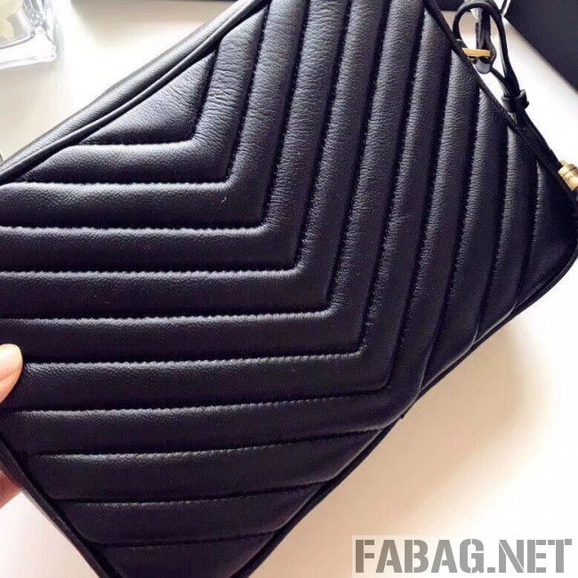 Saint Laurent Lou Camera Bag in Matelasse Leather Black 2018 (YSL3-8101132 )