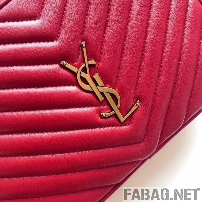 Saint Laurent Lou Camera Bag in Matelasse Leather Red 2018 (YSL3-8101133 )
