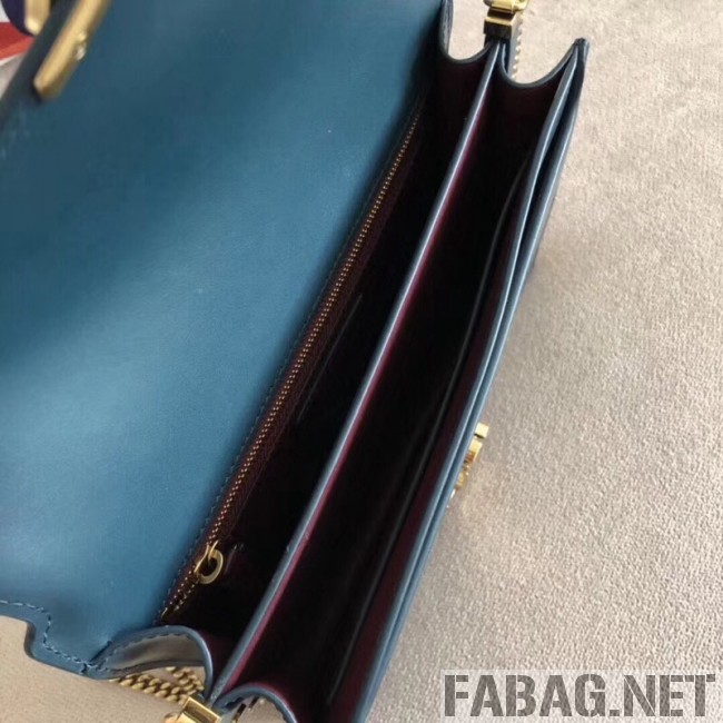 Saint Laurent Cassandra Monogram Clasp Bag in Smooth Leather 5327500 Green 2018 (A-8111311 )