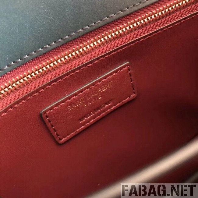 Saint Laurent Cassandra Monogram Clasp Bag in Smooth Leather 5327500 Green 2018 (A-8111311 )