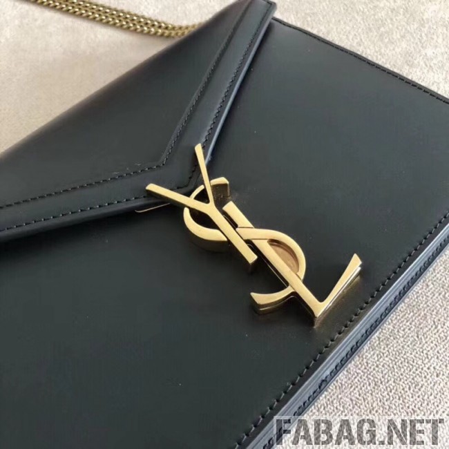 Saint Laurent Cassandra Monogram Clasp Bag in Smooth Leather 5327500 Black 2018 (A-8111313 )