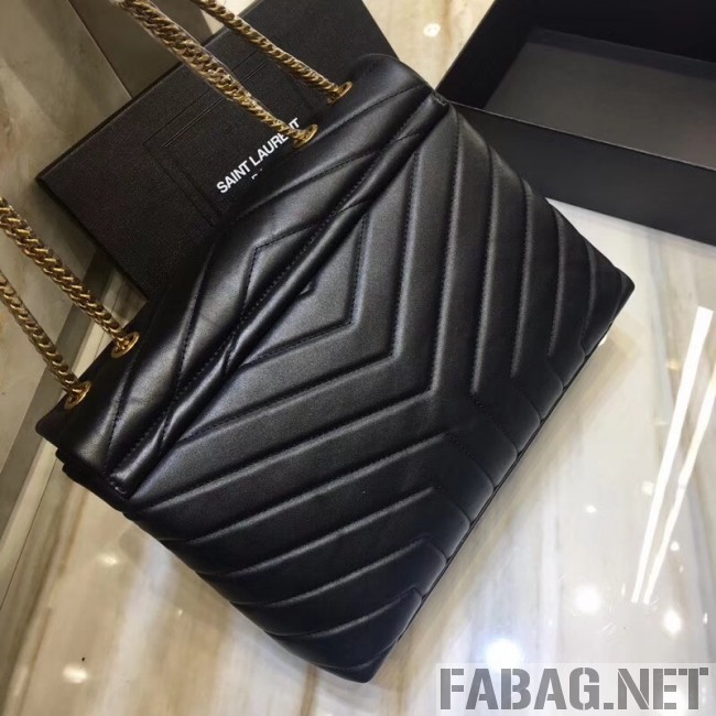 Saint Laurent 459749 LouLou Chain bag in Black "Y" Matelassé Leather(Gold-tone Metal) (A69-8113001 )