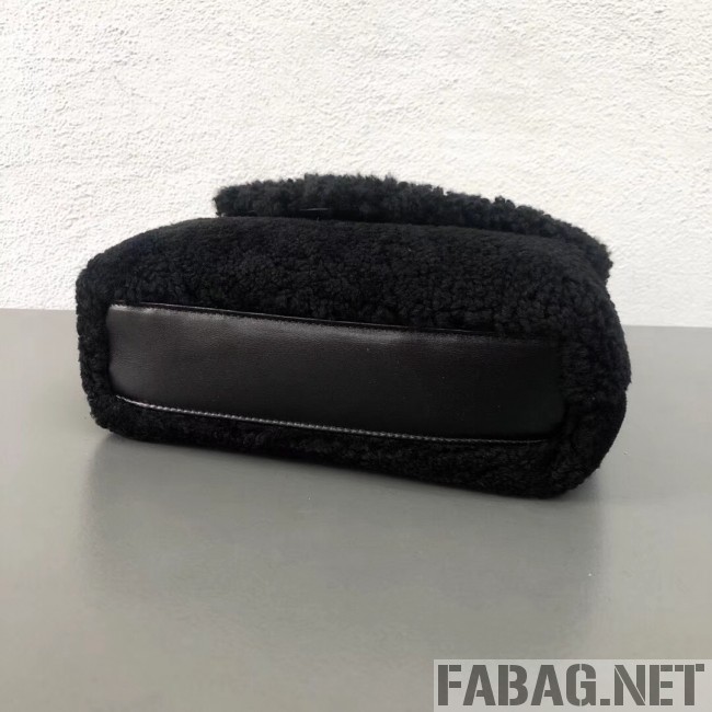 Saint Laurent Loulou Small Bag in Shearling Black 2018 (2A055-8121016 )