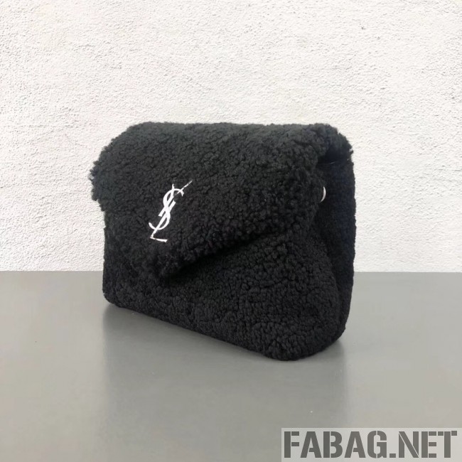 Saint Laurent Loulou Small Bag in Shearling Black 2018 (2A055-8121016 )