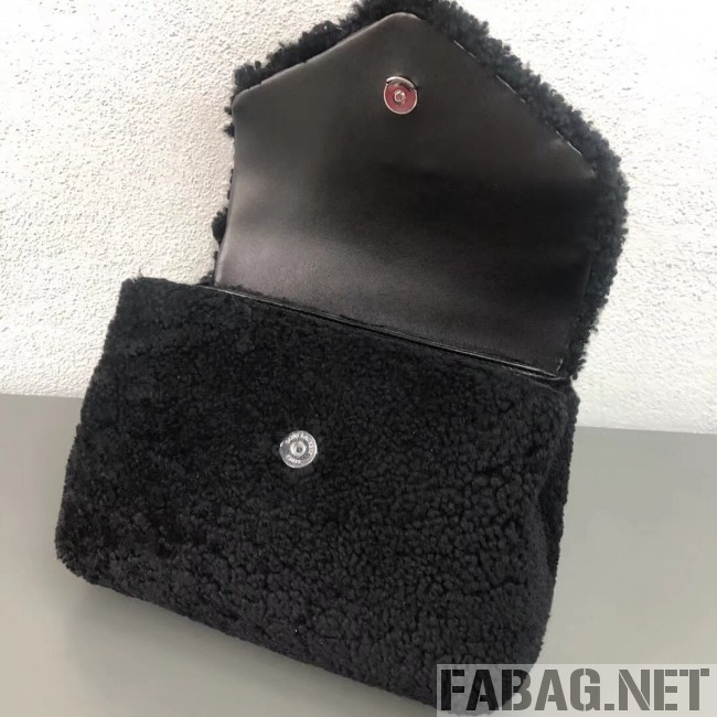 Saint Laurent Loulou Small Bag in Shearling Black 2018 (2A055-8121016 )