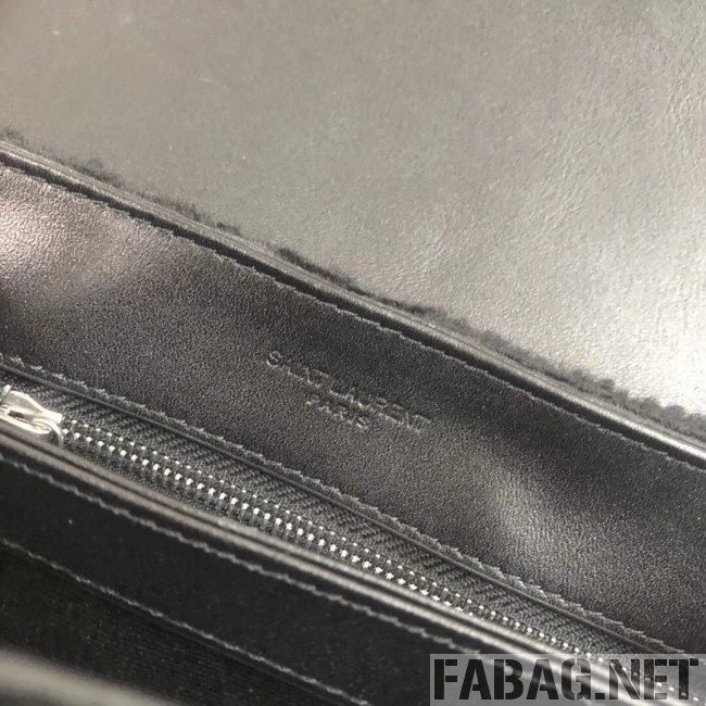 Saint Laurent Loulou Small Bag in Shearling Black 2018 (2A055-8121016 )
