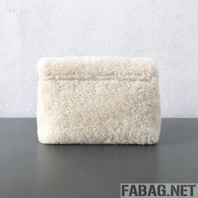 Saint Laurent Loulou Small Bag in Shearling White 2018 (2A055-8121018 )