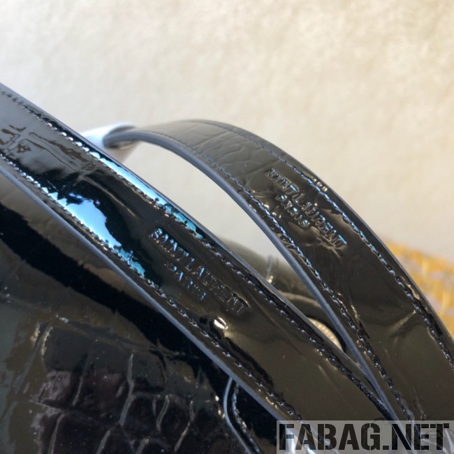 Saint Laurent Niki Large in Crocodile Embossed Leather 533037 Black 2018 (WMJ-9021834 )