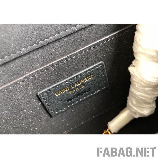 Saint Laurent Kate Small in Patent Tortoise Embossed Leather 469390 Black 2019 (KTS-9021837 )