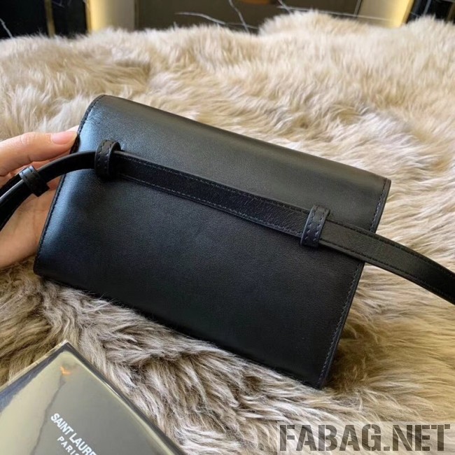 Saint Laurent Kate Belt Bag in Smooth Leather 534395 Black 2018 (JUND-9022301 )