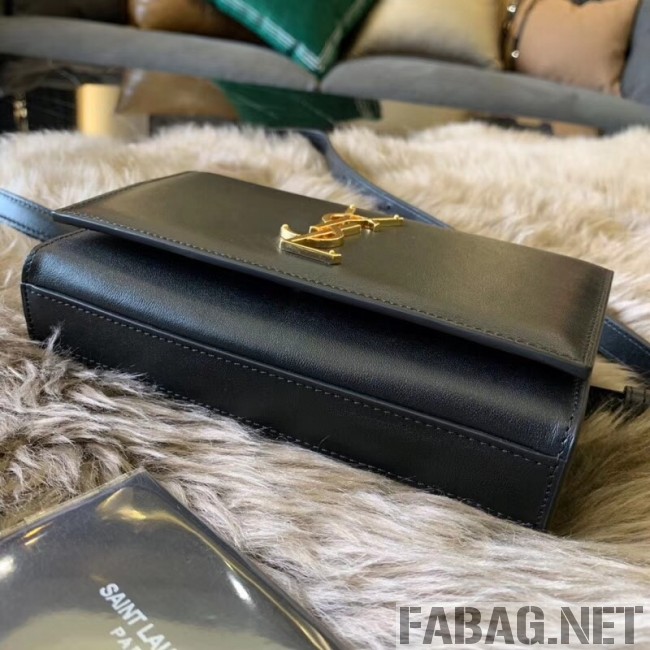 Saint Laurent Kate Belt Bag in Smooth Leather 534395 Black 2018 (JUND-9022301 )